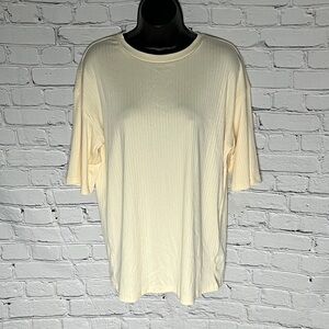 Women's Cream Short Sleeve Top